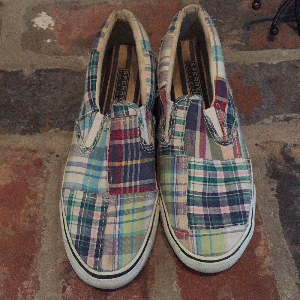 Plaid sperry shoes